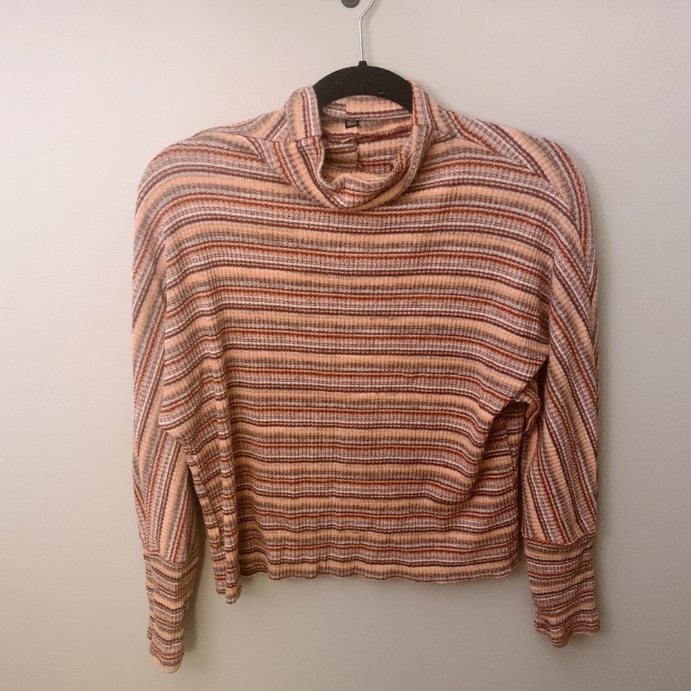 Lulu’s Beautiful Striped Long Sleeve High Neck Top